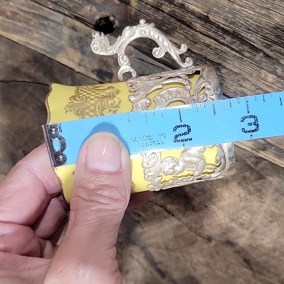 Rare Antique Aynsley China Demitasse In Sterling Silver Holder - Picture 11 of 13